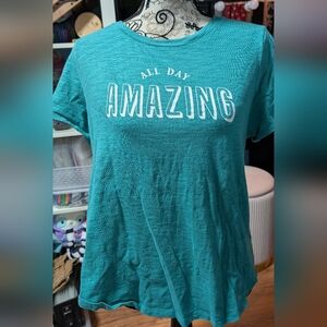 *5 For $25* Old Navy Teal 'All Day Amazing' Tee